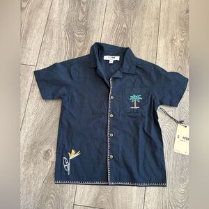 Copper denim boys embroidered shirt very beautiful